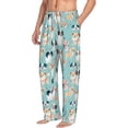 thumbnail image 3 of Kdxio Colorful Dog Print Men's Sleep Pajama Pant Lounge Pants with Pockets, 3 of 8