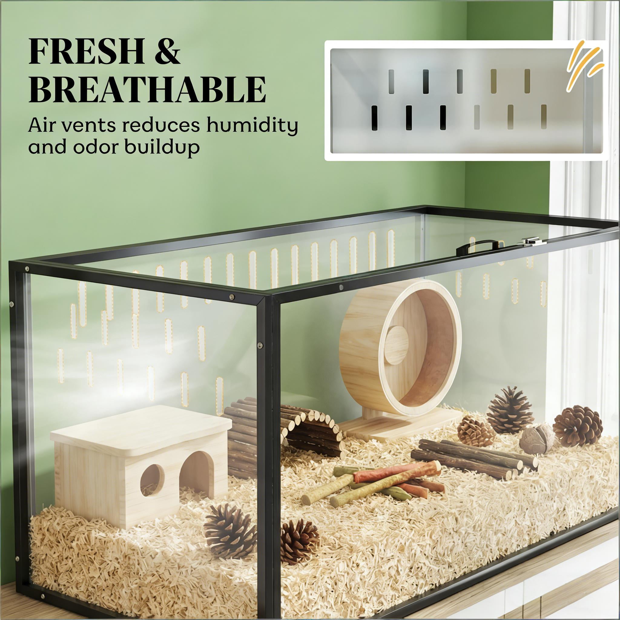 Small Animals Cage, Large Acrylic Hamster Cage Guinea Pig Cage