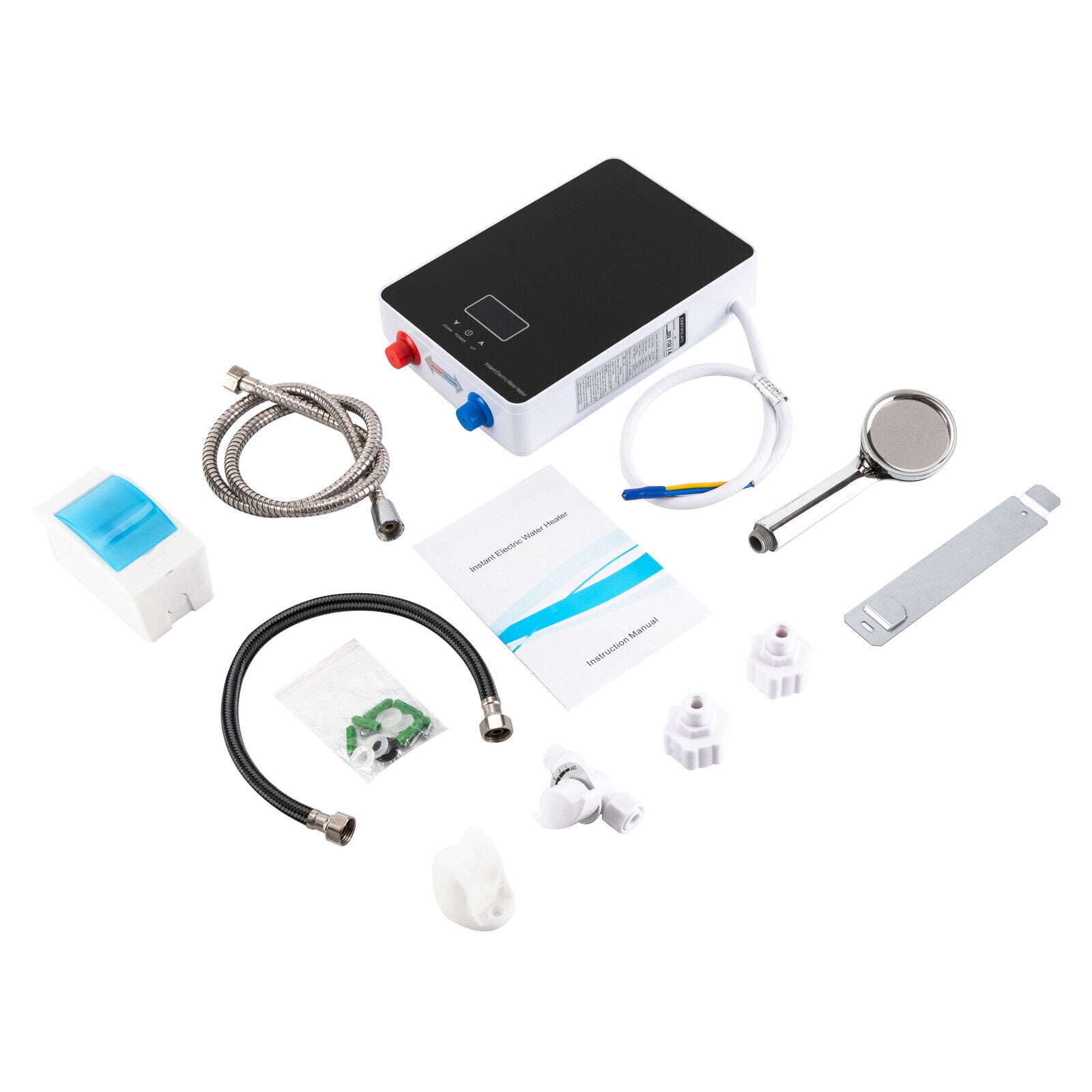 6000W Tankless Water Heater, Electric Water Heater for Bathroom with Shower Head, SL-X1-60 Black Instantaneous Water Heater