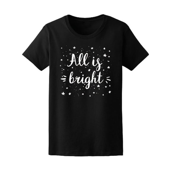 All Is Bright With Stars Doodles T-Shirt Women -Image by Shutterstock, Female Small
