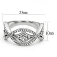 thumbnail image 2 of Luxe Jewelry Designs Women's Stainless Steel Pave Ring with Crystals - Size 6 (Pack of 2), 2 of 4
