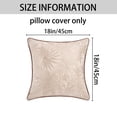thumbnail image 7 of REGALWOVEN Tropical Leaf Jacquard Pillow Cover Set of 2 Velvet Soft Cushion Case with Hidden Zipper for Couch Sofa Bed Beige 18" x 18", 7 of 7