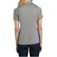 thumbnail image 2 of Mafoose Women's Heather Colorblock Contender Polo Vintage Heather/ Carolina Blue 2X-Large, 2 of 5