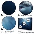 thumbnail image 3 of Designart "Mysterious Blue Ghost Of The Sea III" Shark Floater Framed Wall Decor, 3 of 5