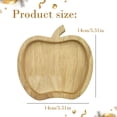 thumbnail image 6 of Christmas Wooden Snack Tray, Apple Shaped Charcuterie Board, Natural Wood Serving Platter, Festive Multi Compartment Tray For Cookies, Candy, Nuts, Holiday Tabletop Decor For Christmas Party, 6 of 6