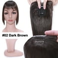 thumbnail image 2 of HAIRRO 10"/25CM Short Hair Toppers for Women Light Brown Clip Top in Hair Pieces Natural Black Blande Short Hair Topper Wiglets Hairpiece for Slight Thinning Hair, 2 of 7
