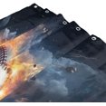 thumbnail image 3 of FREEAMG Baseball Fire Shower Curtain - 72x72 Inch Waterproof Fabric Shower Curtains with 12 Hooks - Modern Home Bathroom Hotel Spa Decorations, 3 of 5