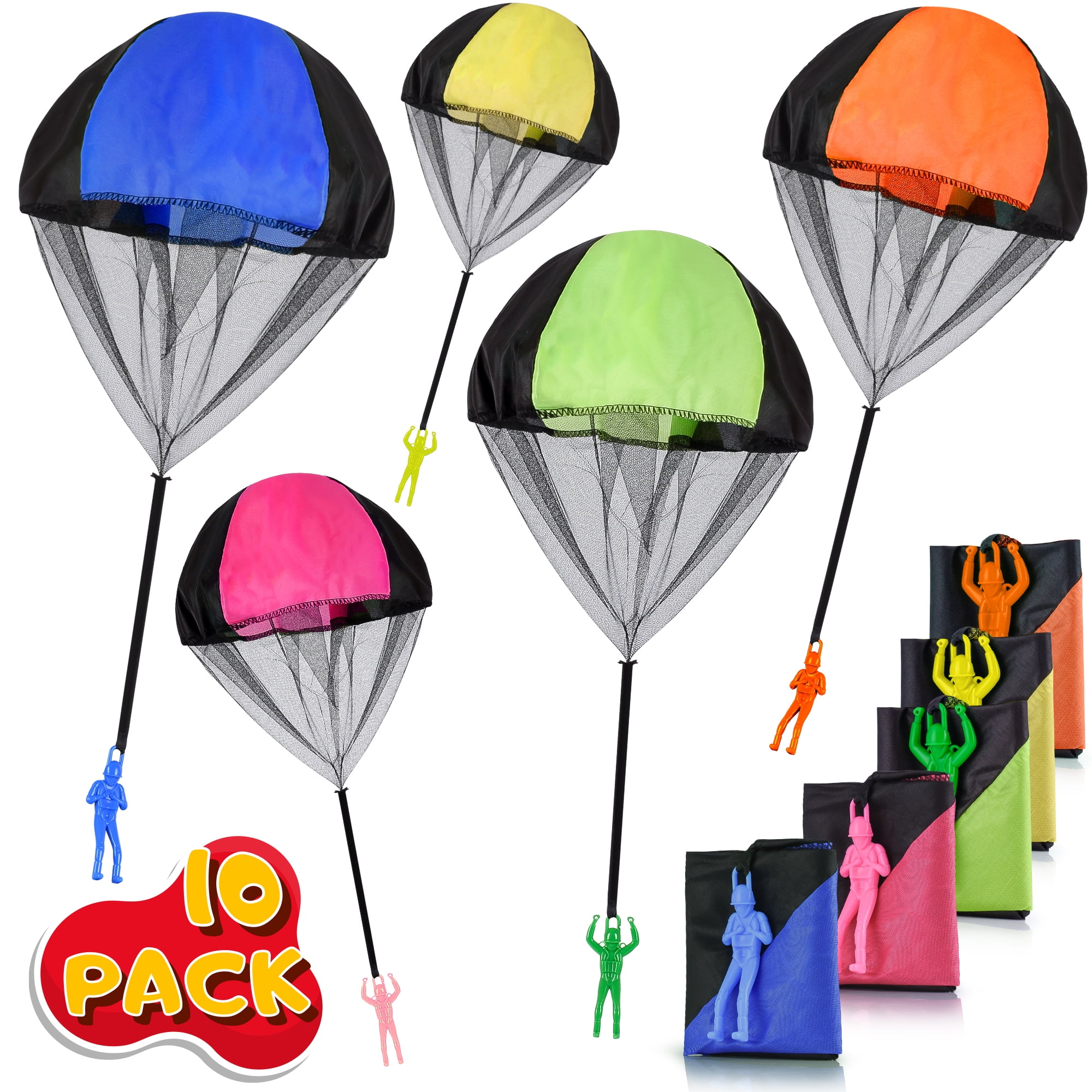 Details about   4X Plastic Ejecting Parachute Toy Outdoor Soldier Hand Throwing Parachute TN*ss 