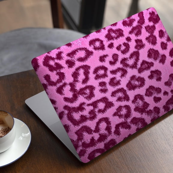 DesignSkinz Neon Pink Cheetah Animal Print Full-Body Skin Decal Wrap Cover for MacBook 12" Retina (A1534)