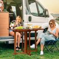 thumbnail image 4 of Ktaxon 3ft Wood Dining Table, Drop Leaf Folding Table Kitchen Table, Indoor Outdoor Dining Furniture for Yard Deck Yard Lawn Dining Room, Teak, 4 of 8