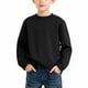 thumbnail image 1 of Blusas y camisas de manga larga con cuello redondo para niño, color liso, cuello redondo, talla mediana, manga larga, informal, cómoda, blusa de poliéster para niños de cedro, 1 of 7