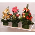 thumbnail image 2 of 3pcs Tabletop Christmas Trees with Burlap Base Mini Xmas Bonsai Home Party Bar Desktop Ornaments (Random), 2 of 6