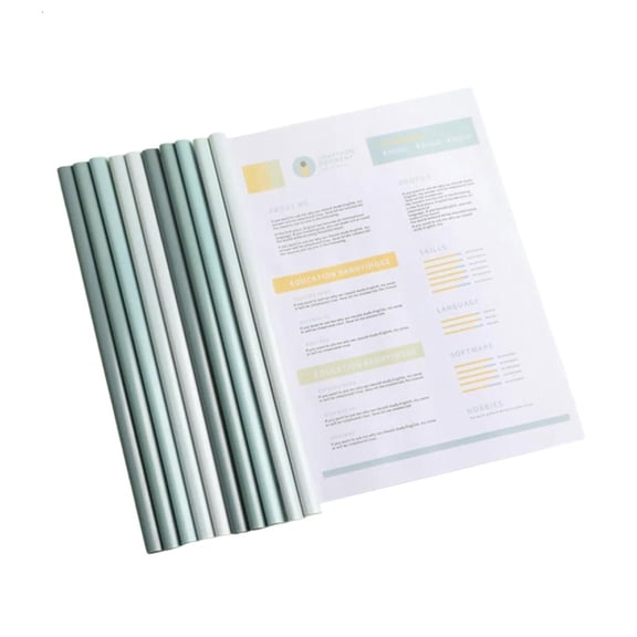 Ywmsfl 10Pcs Clear Report Folders for Resume File Documents, 60 Sheet Capacity Plastic Binder Paper Protector with Sliding Bar