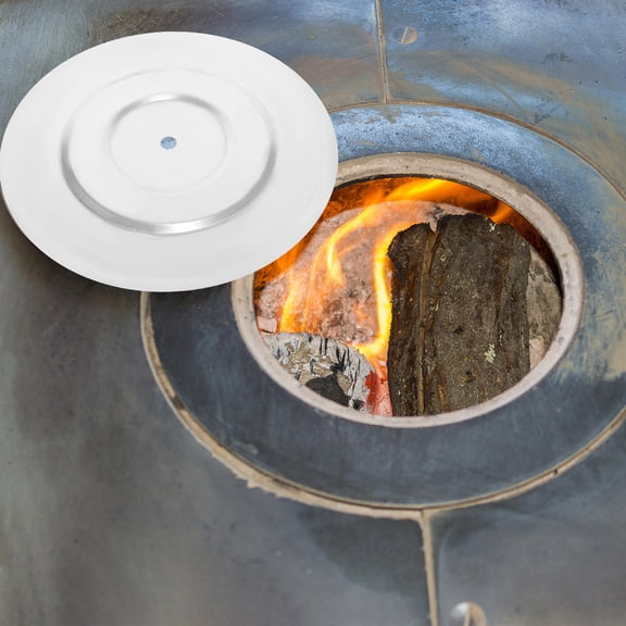 Pretyzoom Plated Silver Iron Multi Function Stove Lid for Household Firewood Stove Accessory