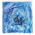 thumbnail image 3 of Ambesonne Blue Shower Curtain, Swimming Fish, 69"Wx84"L, Blue, 3 of 5