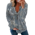 thumbnail image 1 of Tops de Entrenamiento Para Mujer, Tops de Otoño, Manga Larga, Cremallera, Cuello en V, Jersey Con Estampado Floral, Sudadera de Gran Tamaño, Blusas Tipo Túnica Holgadas Odeerbi  ODB178976, 1 of 5