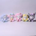 thumbnail image 3 of Lindos juguetes de peluche personalizados Sanrio Kuromi, juguetes de peluche, Cinnamoroll Sanrio, almohada con melodía de felpa, bolsa de gato, almohada de felpa de Anime para niños, 3 of 4