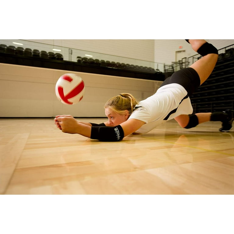 Tandem Sport Volleyball Elbow Pads Avoid Floor Burns Bruising One Size Fits Most 2 Pads TSELBOWPADS Black Volleyball protective gear made
