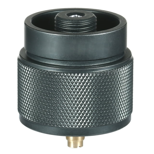 Riwcyla Adaptateur de Camping 1 Lb pour Petit Réservoir de Propane, Entrée EN417, Sortie à Valve Lindal, Parfait pour les Sorties de Camping, les Expéditions de Randonnée, la Randonnée avec Sac à Dos, les Sorties de Pique-Nique et les Aventures en Plein Air