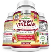 Premium Apple Cider Vinegar Pills Max 1740mg with Mother - 100% Natural & Raw with Cinnamon, Ginger & Cayenne Pepper - Ideal for Healthy Blood Sugar, Detox & Digestion-120 Vegan Capsules