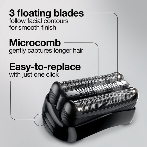 Braun Series 3 21B Foil and Cutter Replacement Head, Black