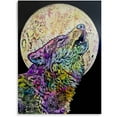 thumbnail image 2 of Trademark Fine Art "Howlin" Canvas Art by Dean Russo, Floating Brushed Aluminum, 2 of 4