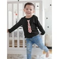 thumbnail image 4 of Tstars Boys Unisex Hearts Tie Valentine's Day Long Sleeve T Shirt, 4 of 6