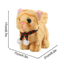 OAVQHLG3B Interactive Ragdoll Cat,Electric Plush Toy, Pet Cat,Robot Cat with Walking/Nodding/Tail Wagging/Barking, Present Gift for Girls Boys