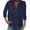 Navy, variant on Womens Summer T Shirts Henley Neck 3/4 Sleeve Basic Tops 2026 Fashion Solid Color Tee
