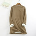 thumbnail image 4 of Sweatshirt For Women Clearance Tops for Women Under 5$ Plus Loose Raglan Top Thickened Velvet Lamb Wool Warm Sweatshirts, 4 of 4