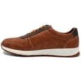 thumbnail image 3 of Aston Marc Men's Casual Court Shoe, Lightweight Lace-Up Sneakers with Cushioned Insole for Everyday Comfort and Versatile Wear - Tan, Size 8.5, 3 of 6