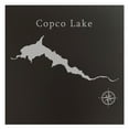 thumbnail image 1 of Copco Lake Map 24x24" Black Metal Wall Art Office Decor Gift Engraved California, 1 of 2