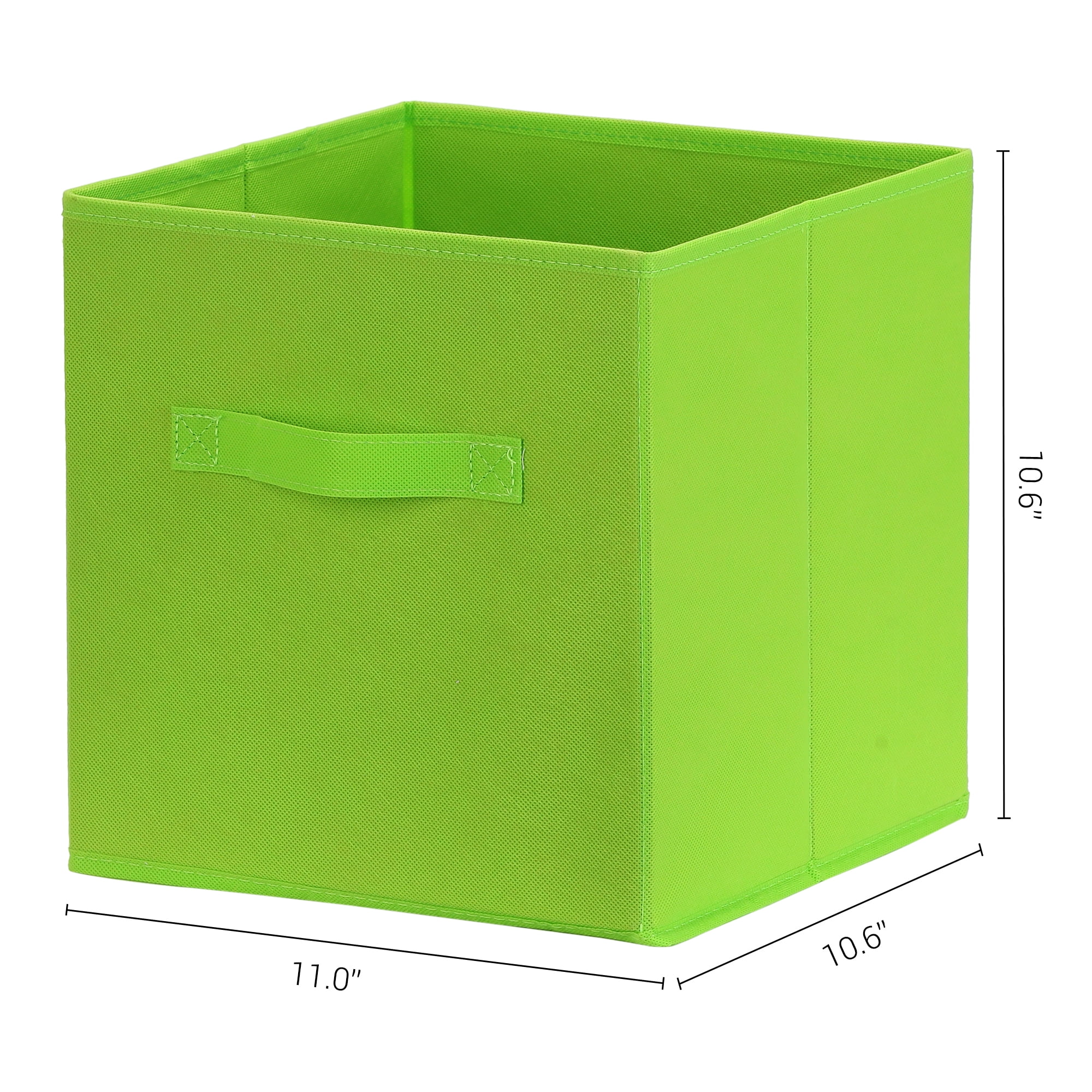 Unique Bargains Fabric Storage Cube Storage Bin Green 11*10.6*10.6in