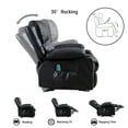 thumbnail image 5 of Single Leather Recliner Chair with Remote Control, Recliner Chair for Living Room Padded Seat PU Leather, PU Leather Massage Chair Recliner Seat Club Chair for Home Theater Seating, S12534, 5 of 10