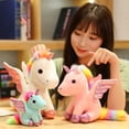 thumbnail image 2 of Nuevo unicornio suave con alas de peluche, juguete para bebés y niños, almohada para dormir, muñeco de peluche, regalo de cumpleaños para niños., 2 of 6