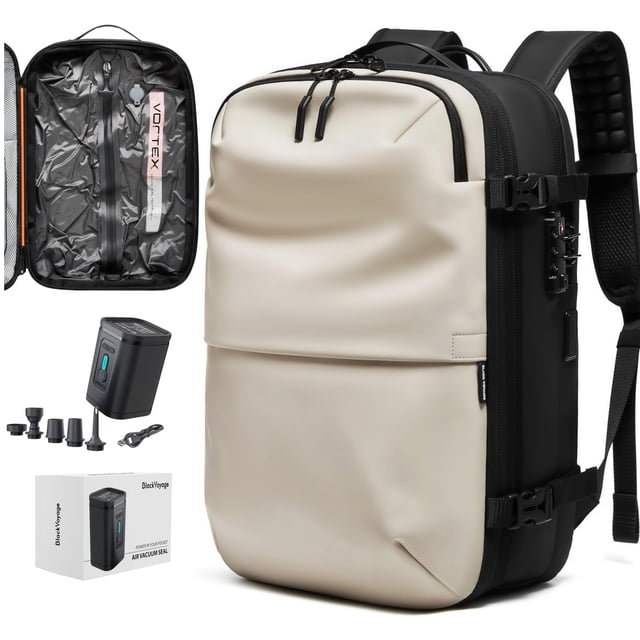 Mochila de viaje BlackVoyage Vortex Vaccum Seal 60L Blanca