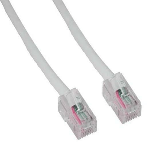 SANOXY 15ft Cat5e UTP Non-Booted Ethernet Network Patch Cable – 24AWG Bare Copper, White