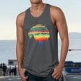 thumbnail image 3 of Tank Tops for Men Casual Graphic Scoop Neck Sleeveless Shirt Summer Lightweight Mens Tanks, 3 of 5