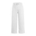 thumbnail image 6 of Wide Leg Pants Women High Waisted Casual Pants with Pockets Quick Dry Stretch Loose Comfy Sweatpants, 6 of 6