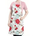 thumbnail image 5 of Pioneer Flower Floral Print Pattern Apron-Garden Aprons for Women with Pockets-Cotton Linen Waterproof Kitchen Cooking Gardening Aprons Adjustable for Kitchen,Cooking,BBQ and Salon 33x27 Inch, 5 of 7