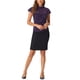 thumbnail image 2 of INSPIRAR CHIC Blusa de manga corta con cuello alto y espalda con abertura para mujeres en color morado, semi transparente, para el Día de San Valentín, 2 of 6