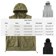 thumbnail image 3 of WIZUTIZ Men's Utility Hooded Vest Solid Color Chest Pocket Drawstring Hood Sleeveless Quick Dry Breathable Lightweight Relaxed Fit Summer Casual Top Active Sleeveless Vest, 3 of 5