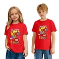 thumbnail image 2 of Whouriu Happy 100Th Day Of School Shirt Toddler Girls Crayon Apple Print Short Sleeve Summer Cute Soft Tee, 2 of 7