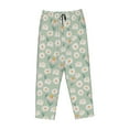 thumbnail image 4 of Naloa Daisies Flowers Print Women’s Ultra-Soft Comfy Pajama Lounge Pants with Pockets & Drawstring, 4 of 8