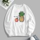 thumbnail image 2 of Gibobby Casual Sudadera para Mujer Sudadera suelta casual con estampado navideño de manga larga con cuello redondo para mujer blusa grande de manga larga(Blanco,G), 2 of 3
