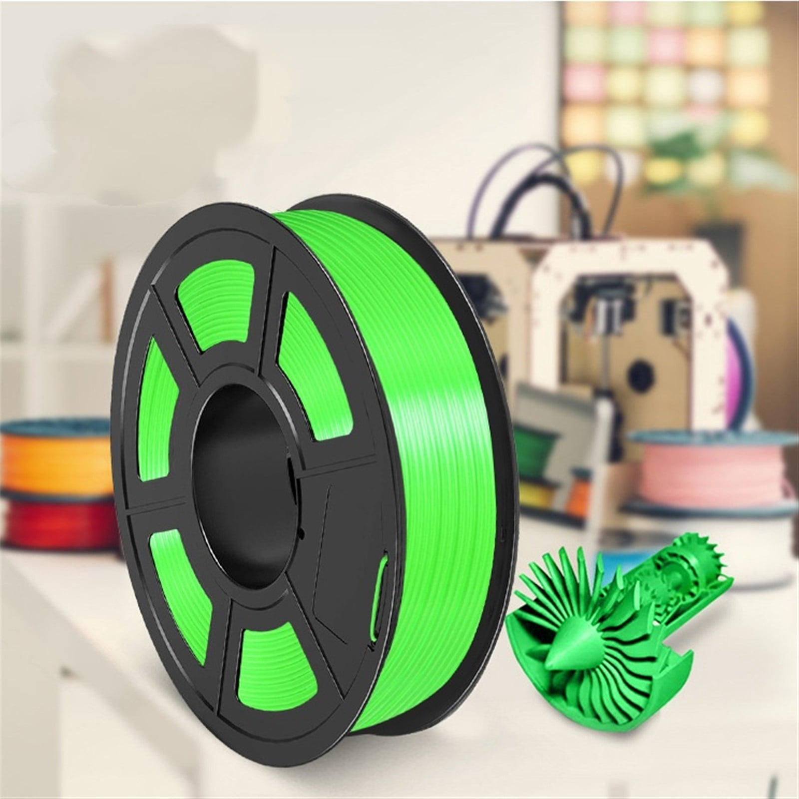 3D Printer Filament, Green PETG 1KG Spool Dimensional Accuracy +/- 0.02 mm, Great for 3D Printing