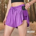 thumbnail image 4 of Ultra Performance Womens Running 2 in 1 Butterfly Shorts Athletic Womens Gym Workout Short's Summer Flowy Spandex Short for Women, 4 of 7