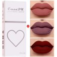 thumbnail image 1 of 2 3 unids/set brillo de labios de terciopelo mate esmalte de labios voluminizador impermeable de larga duración, 1 of 5