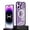Purple, variant on Case for iPhone 12 Pro Case Compatible with MagSafe Ultra Slim Clear PC Back Metal Frame Bumper Scratch Resistant Safety Lock Shockproof Magnet Case, Blue