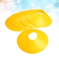 thumbnail image 4 of KAKOWELY 10 unidades de plato para entrenamiento de fútbol, cono, marcador de obstáculos, bandeja, disco de entrenamiento de fútbol, boca redonda normal (amarillo), 4 of 5